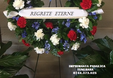 Imprimanta text panglica funerara          