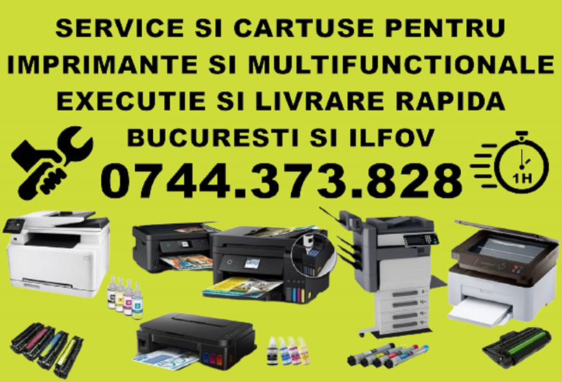 Servicii de reparatii imprimante cu livrare cartuse in Bucuresti si Ilfov !.