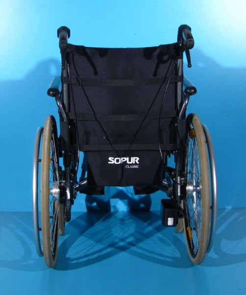 Scaun cu rotile din aluminiu Sopur - latime sezut 46 cm