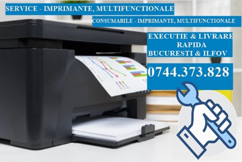 Reparatii imprimante Bucuresti, Ilfov. Reparatie rapida la sediul firmei dvs. in Bucuresti