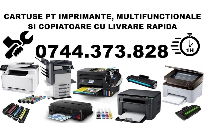 Urgent in 1 ora Cartuse imprimante Hp, Samsung, Xerox, Lexmark, Canon, Brother, Ricoh, Epson, Oki, Ibm, Kyocera, Panasonic, Nashuatec, Philips, Toshiba, Sharp Dell.