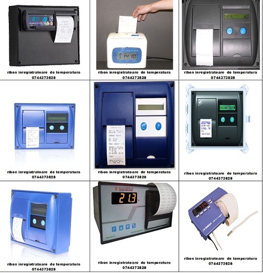 Ribon (banda tus) rola hartie termoimprimanta Transcan, ThermoKing,   Euroscan, DataCold  Carrier, Touchprint, Comet,  Pharma, Sentinel, Advanced, TKDL, Termograf, etc. folosite pentru listarea temperaturilor inregistrate pe perioada transp