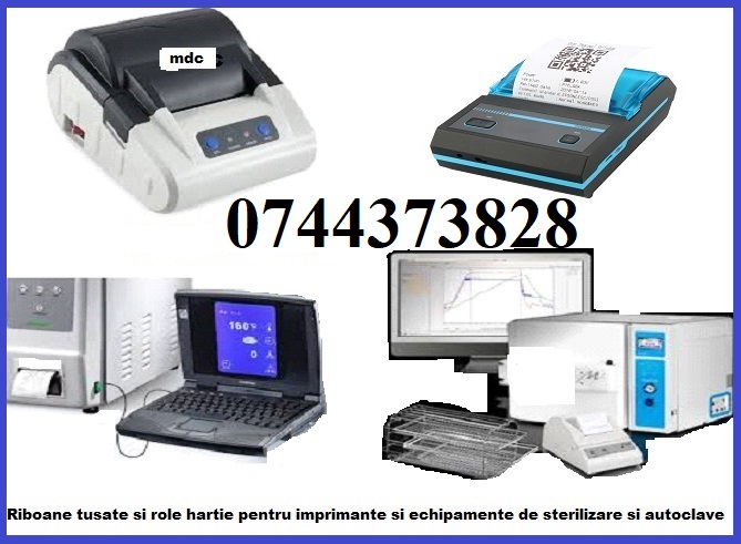 Riboane scriere si role hârtie autoclave si sterilizare.