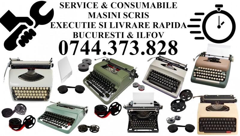 Service, reparatii, curatare masini de scris mecanice in Bucuresti Ilfov!.