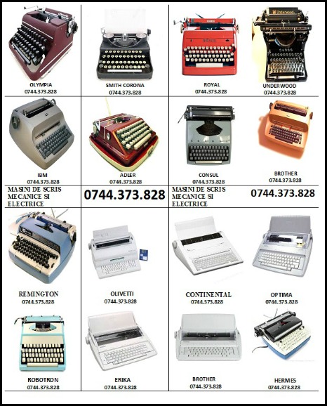 Consumabile&revizii; masini de scris mecanice si electrice.