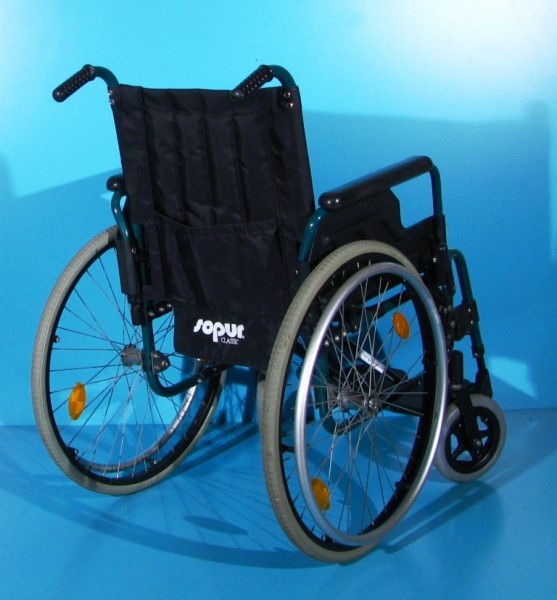 Scaun cu rotile din aluminiu Sopur - latime sezut 46 cm