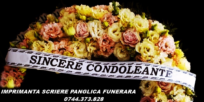 Imprimanta mesaj text banda funerara