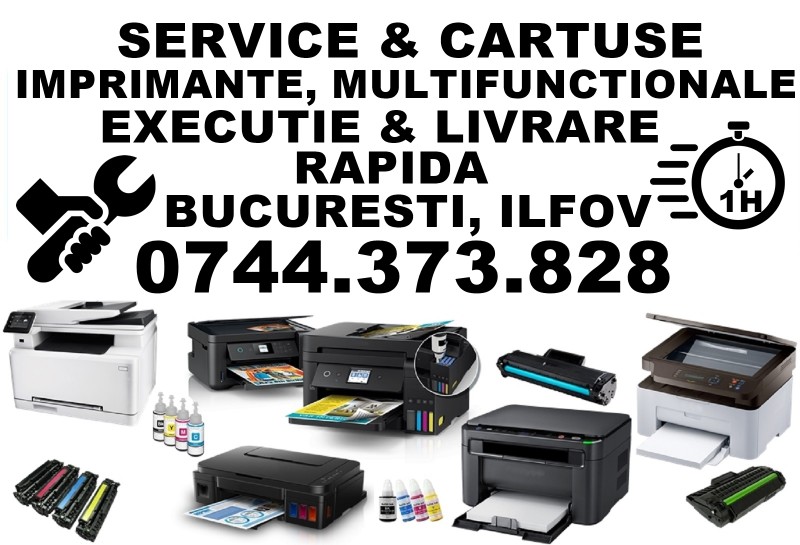 Reparatii imprimante, livrare cartuse imprimante in Bucuresti si Ilfov.