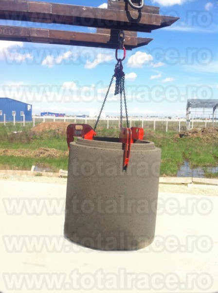 Dispozitive de transport a tuburilor de beton cu clesti de ridicare
