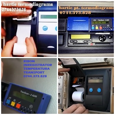 Ribon tus si rola hartie termodiagrama 0744373828, Termograf,Thermo King, Touchprint, Esco, Euroscan, Comet T-Print 2 ,Carrier Transicold, Transcan 2ADR, Transcan Sentinel, Datacold Carrier.