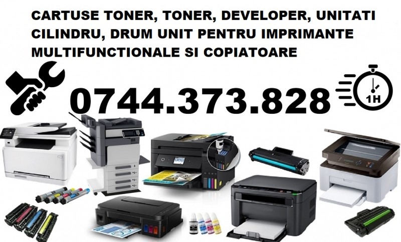 Cartuse toner, toner, developer, unitati cilindru, drum unit, fusing unit  imprimante si copiatoare.