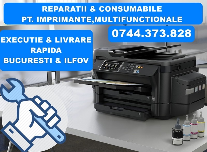 Service si consumabile imprimante, multifunctionale si copiatoare Bucuresti si Ilfov. 