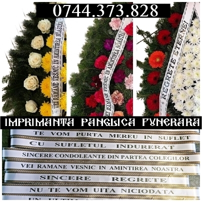 Masina scriere panglica funerara 0744373828      