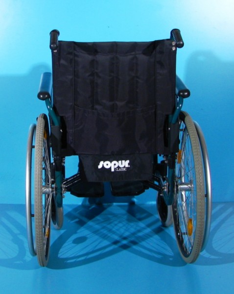 Scaun cu rotile din aluminiu Sopur - latime sezut 46 cm