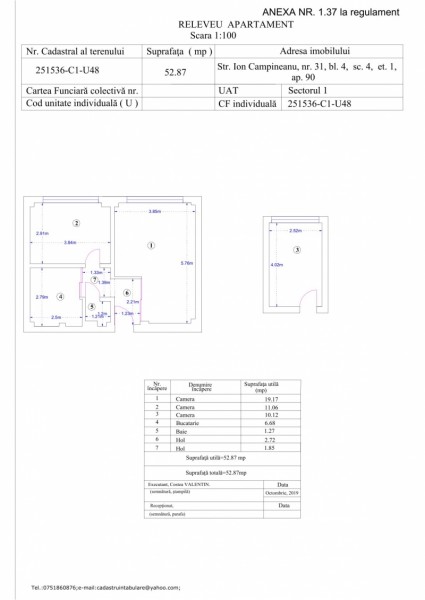 Apartament de 3 camere de vanzare in zona centrala a Bucurestiului