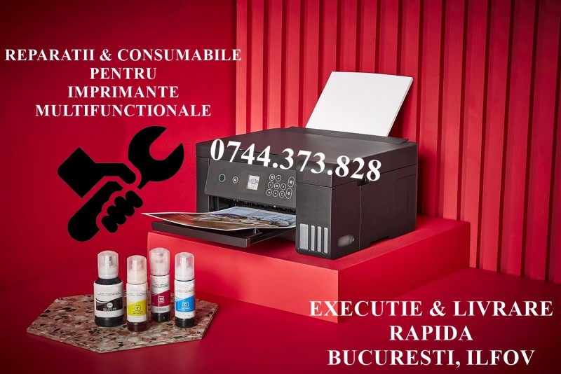 Reparații imprimante inktank București, service imprimante rezervoare cerneală Ilfov