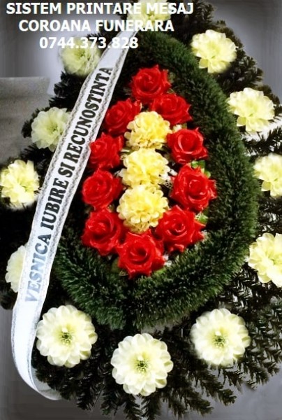 Masina de scris coroana funerara