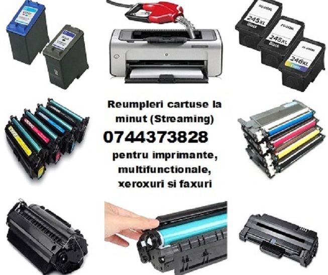 Reincarcari cartuse ptr. imprimante, multifunctionale, copiatoare si faxuri.