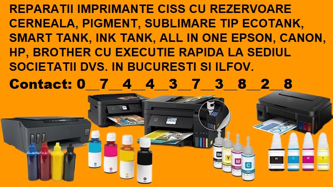 Service imprimante rezervoare cerneala tank in Bucuresti Ilfov !