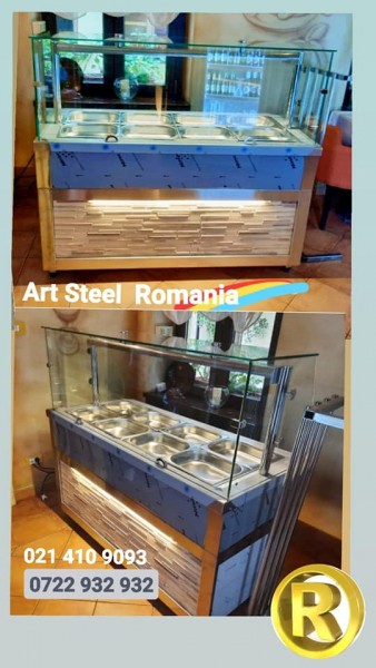VITRINE pentru AUTOSERVIRE - CALDE - BAIN MARIE si RECI