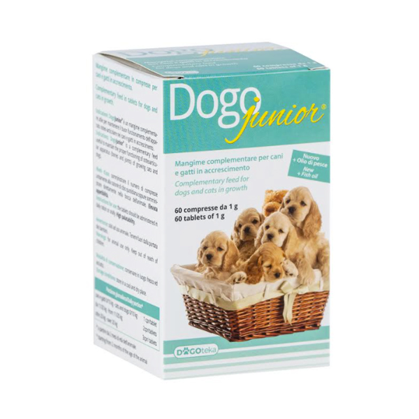 DOGOjunior®  60 comprimate , supliment alimentar complementar pentru crestere caini si pisici 