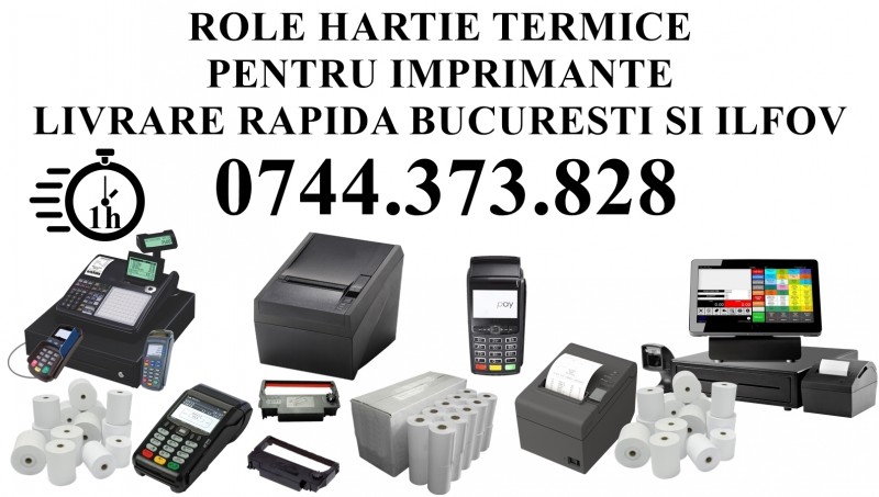 Rola hartie POS Verifone,Sagem, Epson,Bixolon,Activa Galaxy