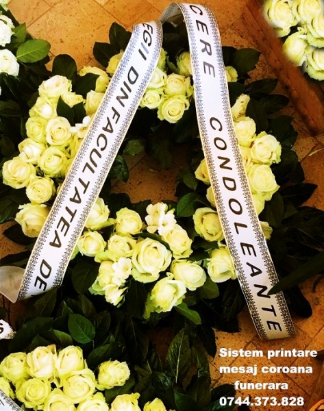 Aparat scris banda funerara 