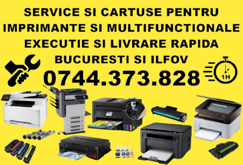 Reparăm imprimante si copiatoare la sediul societății în București și Ilfov