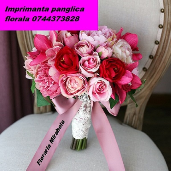 Imprimanta panglici florale.Personalizati panglicile buchetelor ,cutiilor de flori cu numele firmei