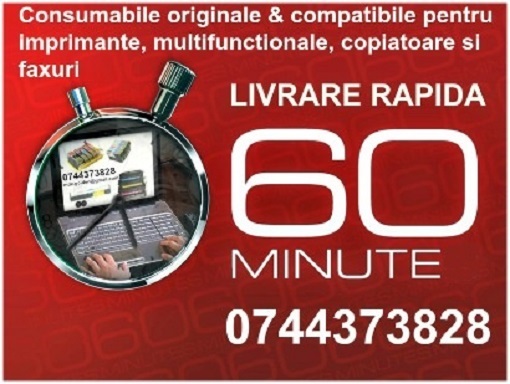 Cartuse pentru imprimante, multifunctionale, copiatoare si faxuri compatibile si originale. Livrare 1 h Bucuresti.