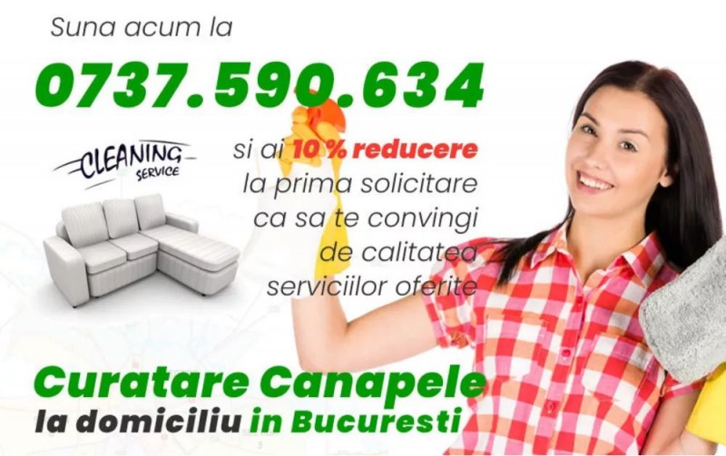 Curatare canapele Bucuresti. Curatare profesionala