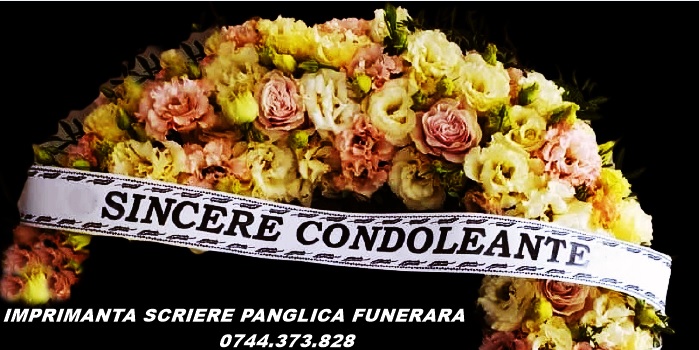 Imprimanta mesaj banda funerara         